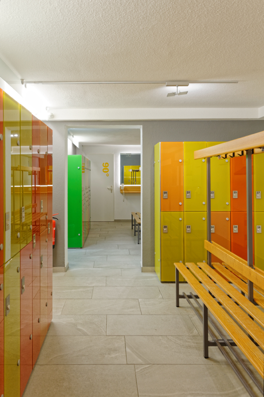 Umkleidekabinen im Fintesscenter PhysioDomus in Wismar